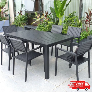 Bộ Bàn Ghế Sân Vườn Ngoài Trời Hình Chữ Nhật Nhôm Đúc, Bộ Bàn Ghế Ban Công Chắc Chắn – TM13