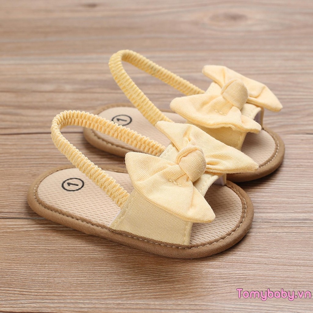 Xăng đan Bé Gái Mùa Hè 3D Nơ Đế Mềm Mở Ngón Chân Giày Đi Bộ Cho Tiệc Đi Biển Hàng Ngày