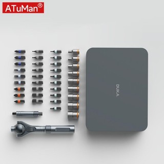 Bộ tuốc nơ vít Ratchet DUKA ATuMan RS2 Cờ lê từ tính 40 trong 1 Hộp công cụ tay áo đa năng bán tự động
