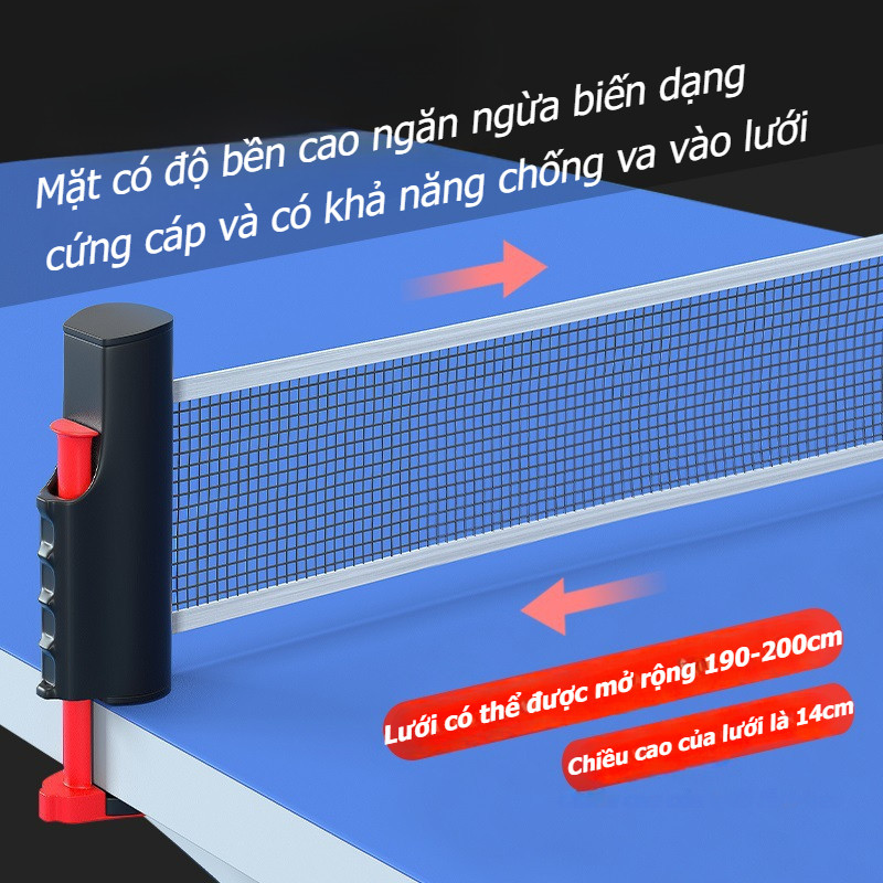 Lưới bóng bàn có thể thu gọn,Lưới bóng bàn rút gọn chất liệu PE,Dễ dàng cài đặt và di động