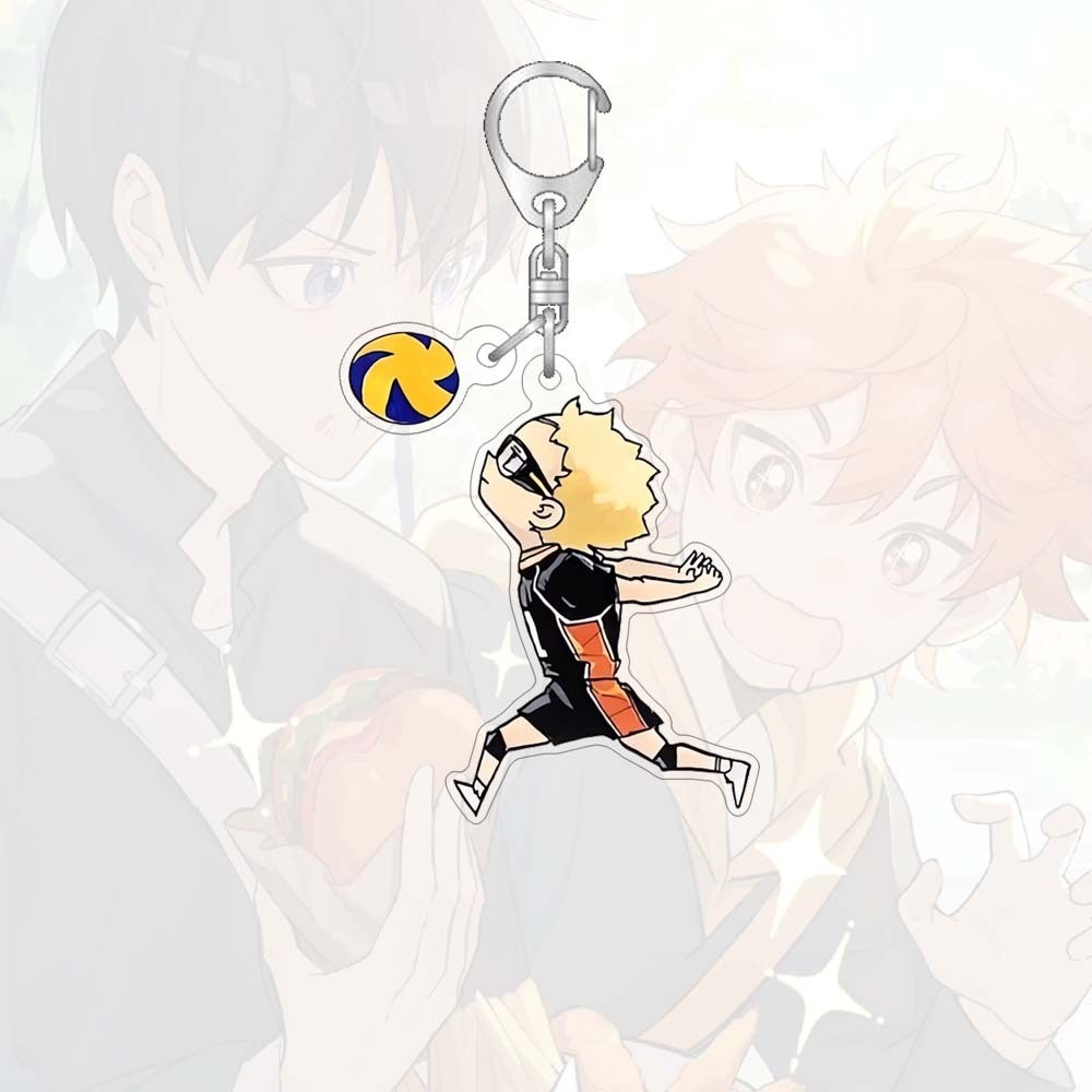 Móc khóa Haikyu Thùng Anime Xung quanh Túi Acrylic Mặt dây chuyền Móc chìa khóa điện thoại