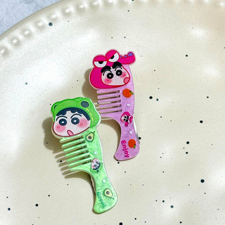 Bán Crayon Shin-Chan Lược Tóc Dễ Thương Cô Gái Ngọt Ngào Hoạt Hình Nổ Kẹp Tóc