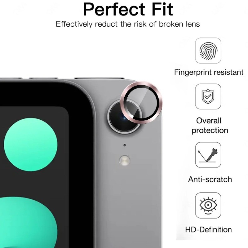 Dành Cho iPad Air mini 7 6 10 13 11 4 5 CD Họa Tiết Hợp Kim Nhôm Camera HD Ống Kính Cường Lực Phim Cho iPad mini7 mini6 Air11 Air13 Ốp lưng Chống Bụi Bảo Vệ Ống Kính