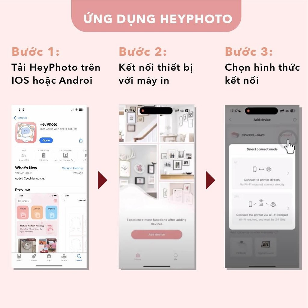 [ Hỏa Tốc HCM ] Máy chụp ảnh lấy liền Z1 HPRT Bluetooth 5.2 Lấy nét tự động Ảnh động AR