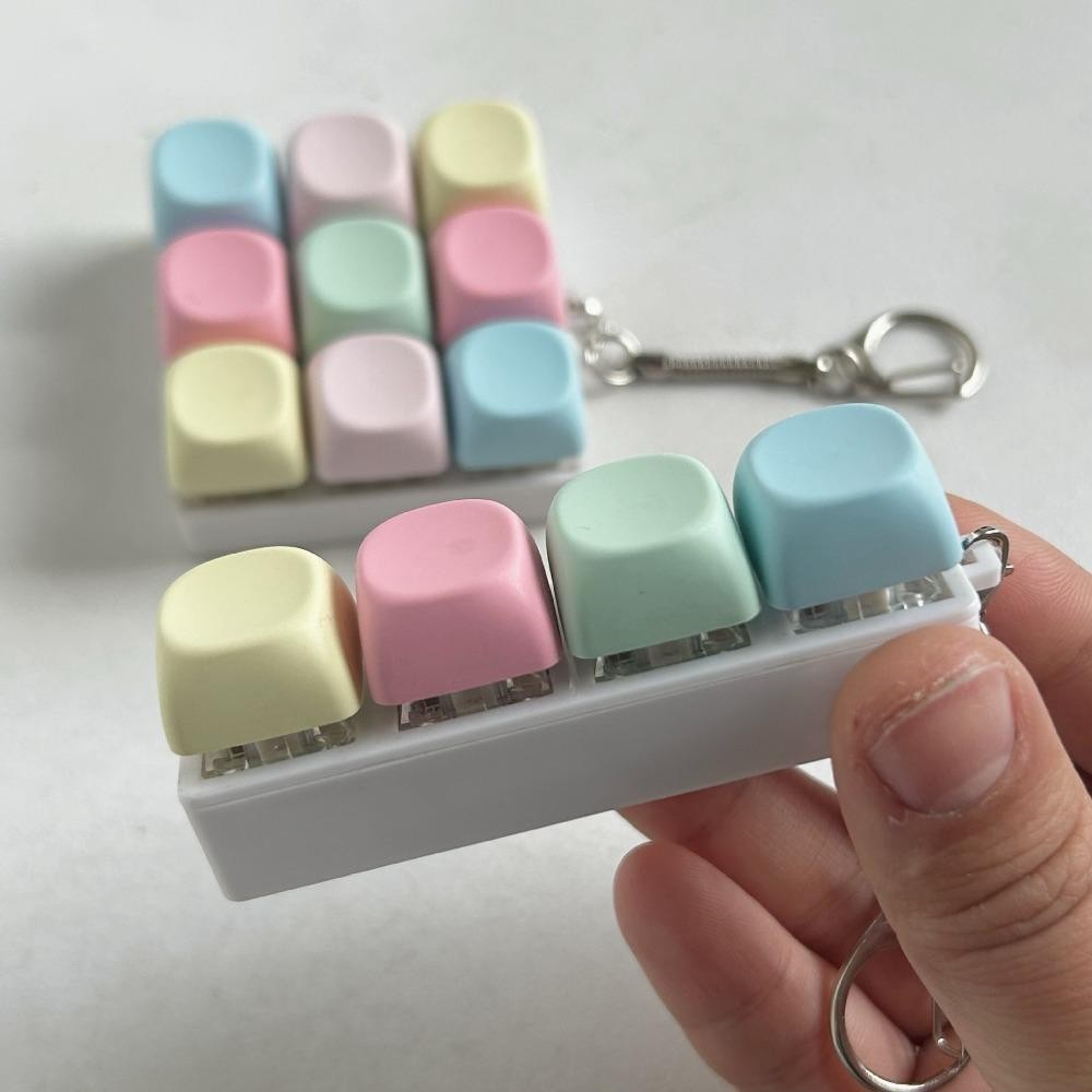 NEAVERLER Fidget Móc Khóa, Nút Chìa Khóa Giảm Căng Thẳng Bàn Phím Ngón Tay, Tiện Ích Thư Giãn Vượt Qua Thời Gian Keycap Pinch Đồ Chơi Người Lớn