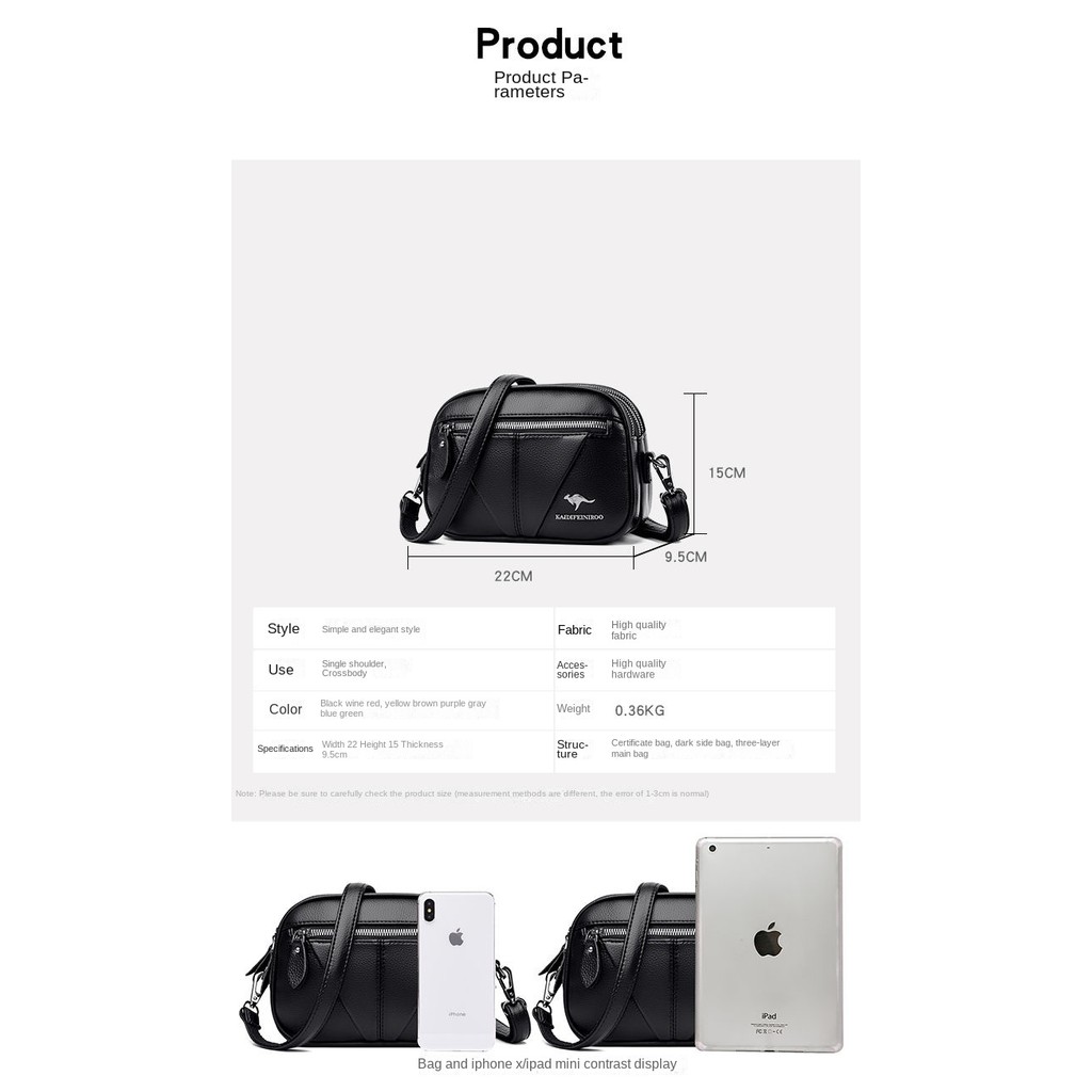 Women's Bag New Cowhide Mother Bag Fall Winter Fashion Genuine Leather Women's Bag Crossbody Bag All-Match Women's Shoulder Bag