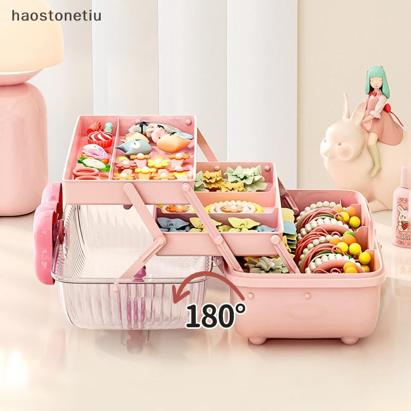 Kẹp Tóc Nhiều Lớp Dễ Thương Cho Trẻ Em - Hộp Organize & Bảo Quản Phụ Kiện Tóc