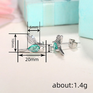 Bông tai chim bạc S925 Trang sức thời trang đơn giản Quà tặng nữ