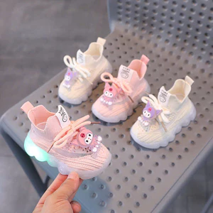 giày thể thao bé gái giày bún cho bé kurumi có đèn led nhẹ êm chân cho bé từ 6m QCCC full box 995 ( ảnh thât )
