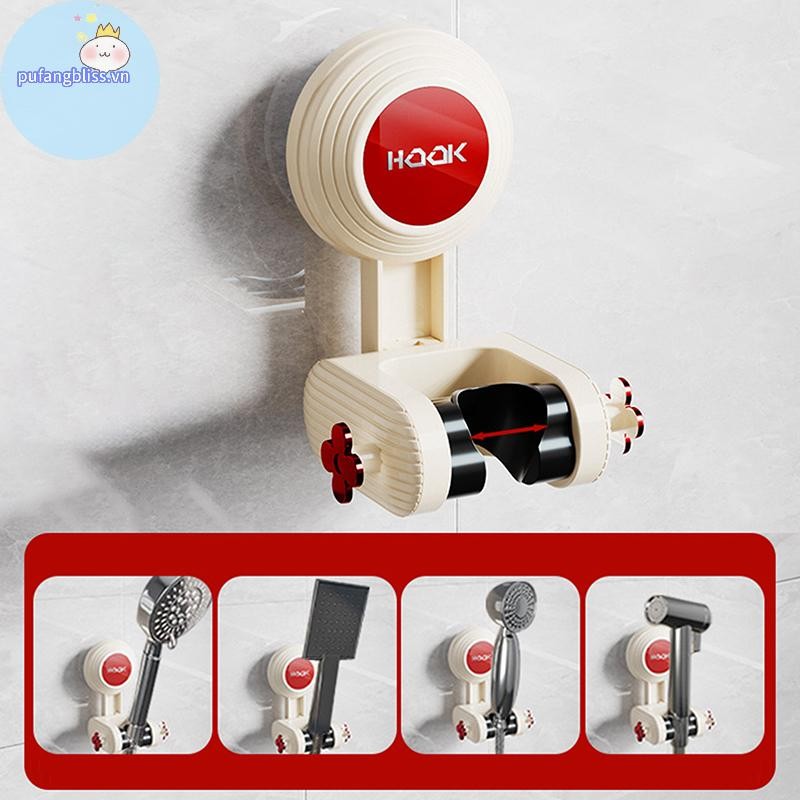 Cốc hút Pufangbliss Giá đỡ vòi hoa sen có thể điều chỉnh Giá treo tường không cần khoan Giá đỡ vòi hoa sen VN
