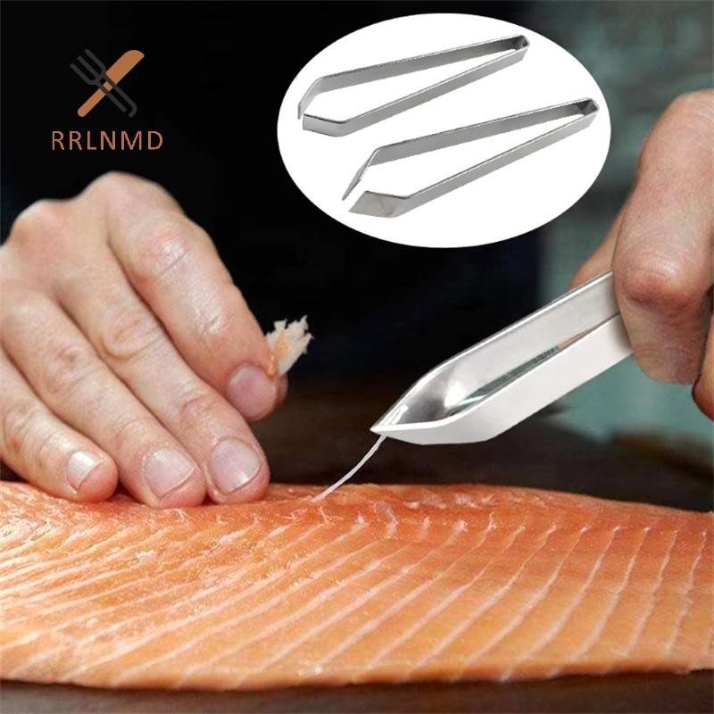 Rrlnmd 1 Nhíp xương cá bằng thép không gỉ, Kẹp phòng ăn Dụng cụ vắt xương, Kìm loại bỏ xương cá, Kẹp khai thác, Dụng cụ nhà bếp MỚI