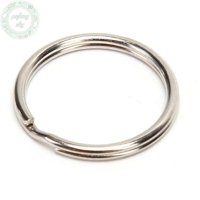 Pusky 100 Cái / lốc Móc Chìa Khóa DIY Kim Loại Chìa Khóa Chia Nhẫn Vòng Kim Loại Móc Khóa VN