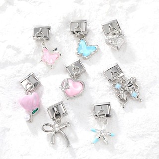 Ý Quyến Rũ Liên Kết Cho Vòng Tay Thời Trang Mới Quyến Rũ Vòng Tay Bạn Bè Gia Đình DIY Mô Đun Vòng Tay Quyến Rũ Ý Liên Kết Phù Hợp Với Vòng Tay 9mm Thép Không Gỉ Trang Sức DIY Làm