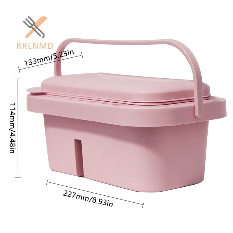 Rrlnmd Chậu cọ sơn đa năng có giá đỡ bàn chải, máy giặt, khay, hộp bảng-Artist Cleaner Cup cho hộp đựng dầu màu nước có nắp MỚI