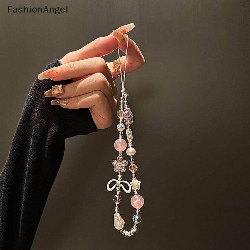 FashionAngel Y2K Hạt Trong Suốt Dây Đeo Điện Thoại Quyến Rũ Dây Buộc Điện Thoại Di Động Dây Móc Khóa Túi Camera Nơ Mặt Dây Chuyền Cho Bao VN