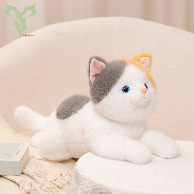 Búp bê chó con mèo mềm mại trang trí phòng khách, quà tặng trẻ em, sinh nhật, Giáng Sinh