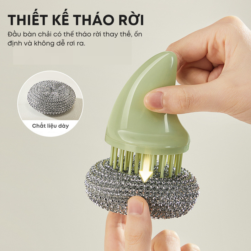 Dụng Cụ Cọ Rửa Chén Bát Xoong Nồi Bếp Ăn KOOBEE Đầu Bàn Chải Tháo Rời Thay Thế Cọ Rửa Đa Năng | 196
