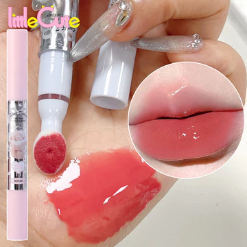 7 Màu Gương Lip Glaze - Trang Điểm Son Môi Màu Hồng Khỏa Thân - Son Tint Chống Dính Chống Thấm Nước - Son Bóng Đầu Bọt Biển Lông Tơ - Son Bóng Thủy Tinh Pha Lê - Tăng Màu Môi