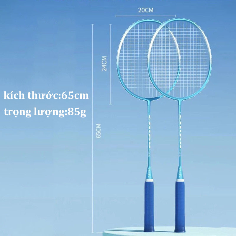 Vợt cầu lông(02 chiếc)Vợt Cầu Lông Bền Bỉ Chất Lượng Cao,bộ cầu lông hợp kim sắt phù hợp mọi lứa tuổi