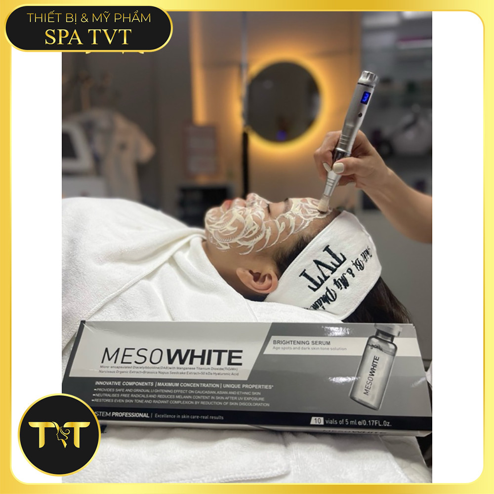 Cấy Phấn Mesowhite, Cấy Phấn Meso White Hàn Quốc, Giúp Da Trắng Mịn, Đều Màu HỘP 10 LỌ X 5ML