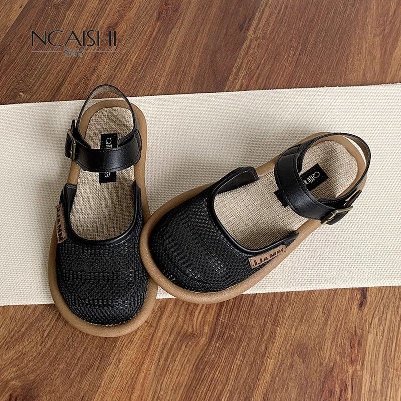 62% Tỷ Lệ Mua Lại Vải Lanh Rừng Giày Sandal Nữ Đế Mềm Thoáng Khí Giày Lưới Phong Cách Preppy Lỗ Giày Bên Ngoài Mặc Nhẹ Nhàng Phù Hợp Với S