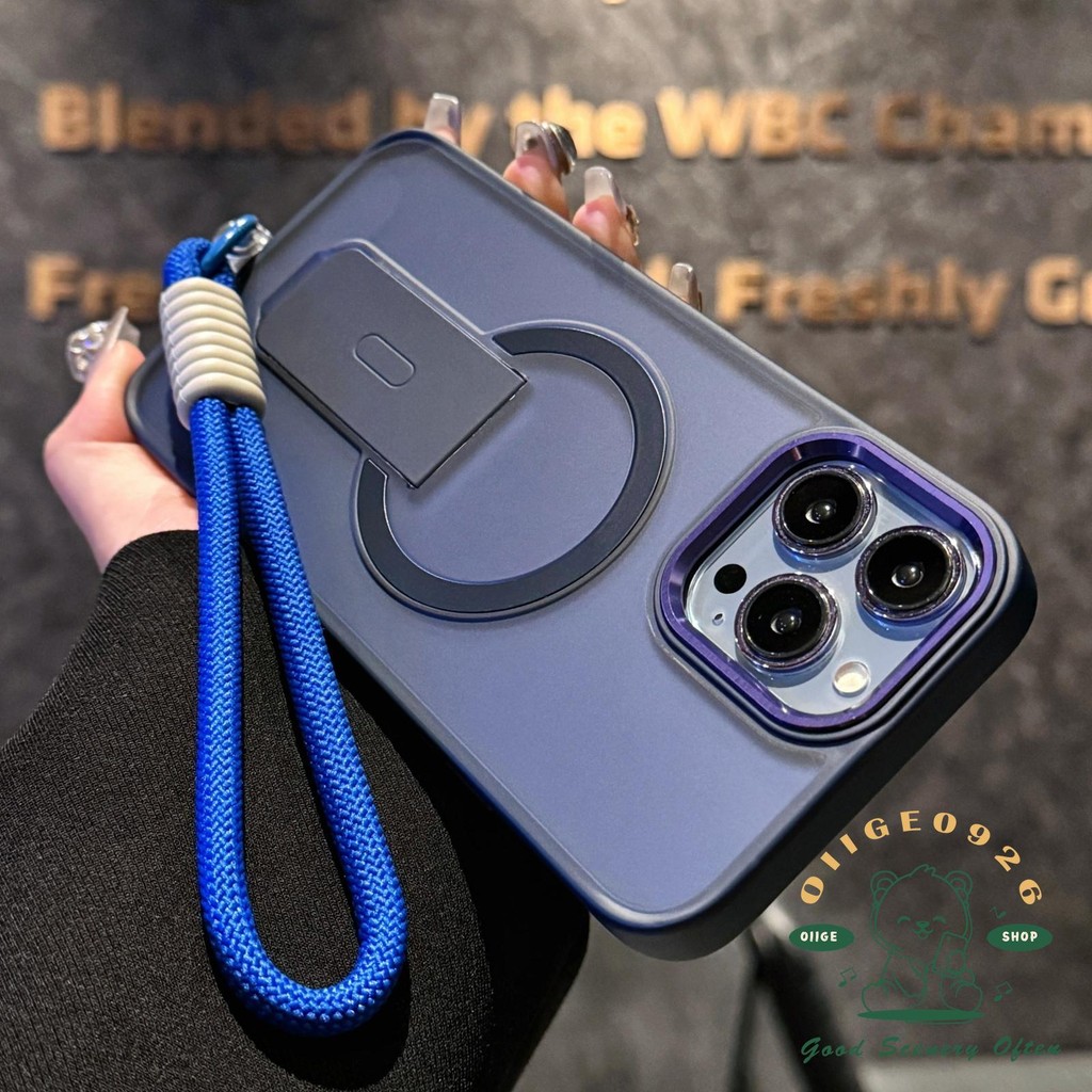 [Vỏ dây buộc] Vỏ điện thoại có giá đỡ gấp cảm giác da từ tính iphone16 Pro Max 15 14 13 12 11 cho vỏ iPhone vỏ mềm TPU chống sốc