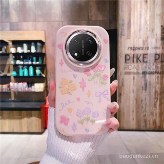 Ốp lưng Honor X9C X9B X9A 90 5G Honor 200 X9C Smart X7C Ốp lưng hình hoa tulip dễ thương silicone mềm mờ chống sốc với bảo vệ camera khung ống kính mạ bạc phong cách ins chống sốc