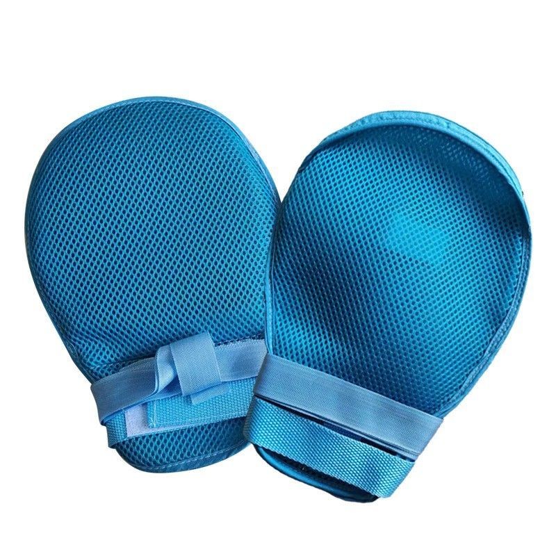 Găng tay hạn chế cho bệnh nhân nằm liệt giường, chống nắm bắt, chống tự làm hại bản thân, găng tay cố định cổ tay với bảng chống nắm và dây đeo, LLIB