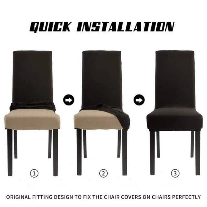 Vỏ ghế co giãn dày lá đa năng,Vỏ bọc ghế Tiệc Cưới Dệt Kim Co Giãn Màu Trơn Xinh Xắn，Mềm mại và mượt