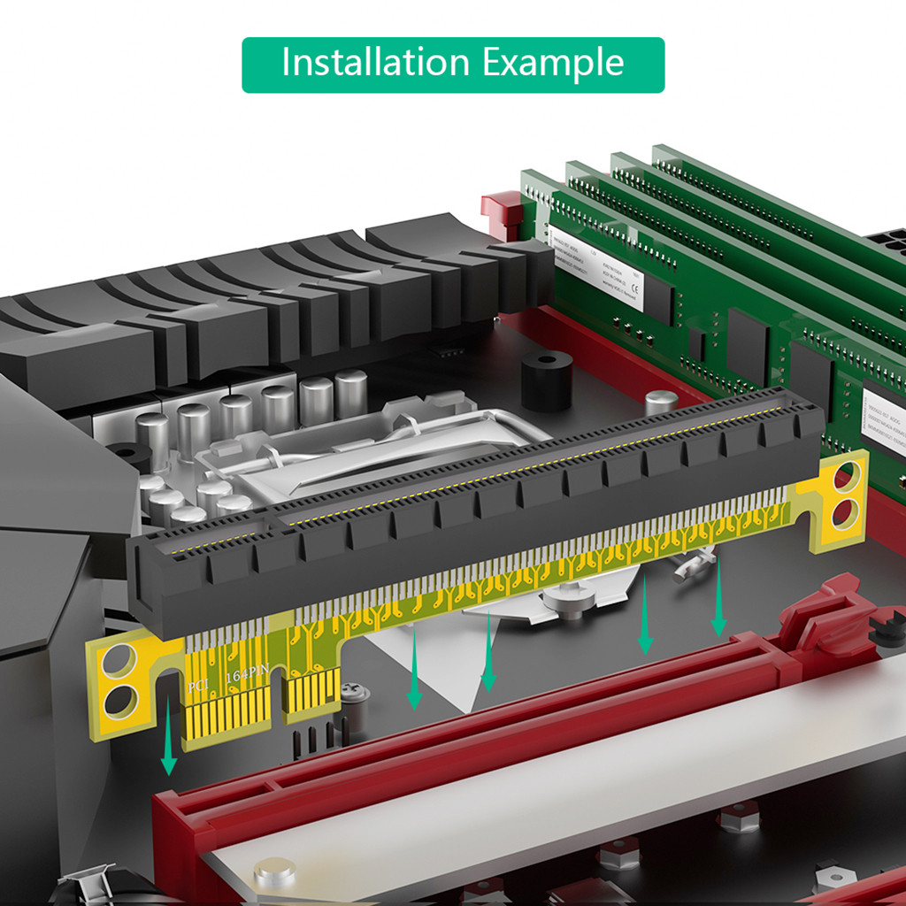 Bộ chuyển đổi thẻ nâng mở rộng JMT PCI-E 1X đến 16X Nam sang Nữ Cardf mở rộng cho Card đồ họa Thiết kế bảng PCB 4 lớp