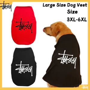 ✨ Hàng Mới Về ✨ 3xl-6xl Đen Graffiti Họa Tiết Mèo / Chó Thoáng Khí Kích Thước Lớn Áo Vest Lớn Vừa Quần Áo Cho Chó