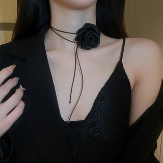Vải thủ công giả vòng cổ hoa hồng thiết kế cá nhân khí chất chuỗi xương đòn đi lại vòng cổ thời trang cao cấp