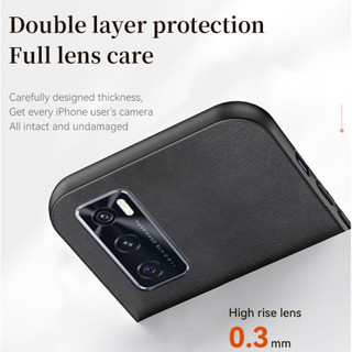 VIVO V20SE V2022 V2023 Y70 V20 SE Vỏ chống rơi và hấp thụ sốc làm bằng da cừu chất lượng cao và vỏ cứng thân thiện với da