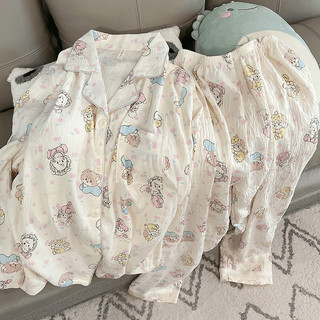 2025 Mới Dài Tay Đám Mây Ngọt Ngào Cotton Ngắn Tay Bộ Đồ Ngủ Nữ Ngày Mùa Hè Hoạt Hình Xuân Thu Đông Trang Phục Nhà Quần Áo