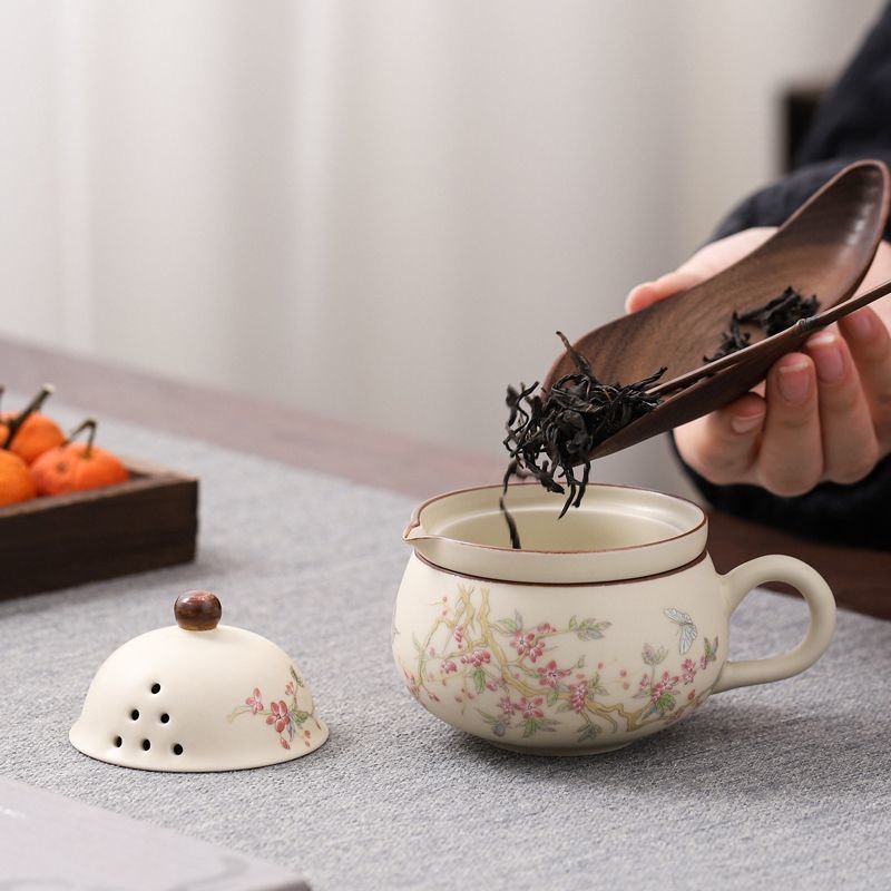 [Tách nước trà] Bộ trà du lịch Ru Kiln Cốc nhanh di động Tách nước trà Ấm trà Cốc nước văn phòng Máy pha trà ngoài trời Bộ trà gốm