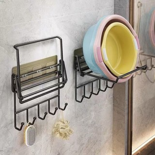 ✪Giá để chậu rửa bằng thép không gỉ dày và dày, giá để chậu rửa, móc treo tường, giá để đồ không cần đục lỗ AEYR