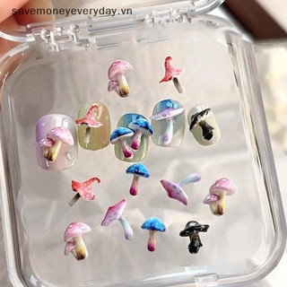 [savemoneyeveryday] 20 Cái 3D Nấm Nhiều Màu Sắc Móng Tay Nghệ Thuật Quyến Rũ Trang Trí Móng Tay DIY Trang Sức Móng Tay Kim Cương Giả Cho Móng Tay Phụ Kiện Nghệ Thuật [vn]