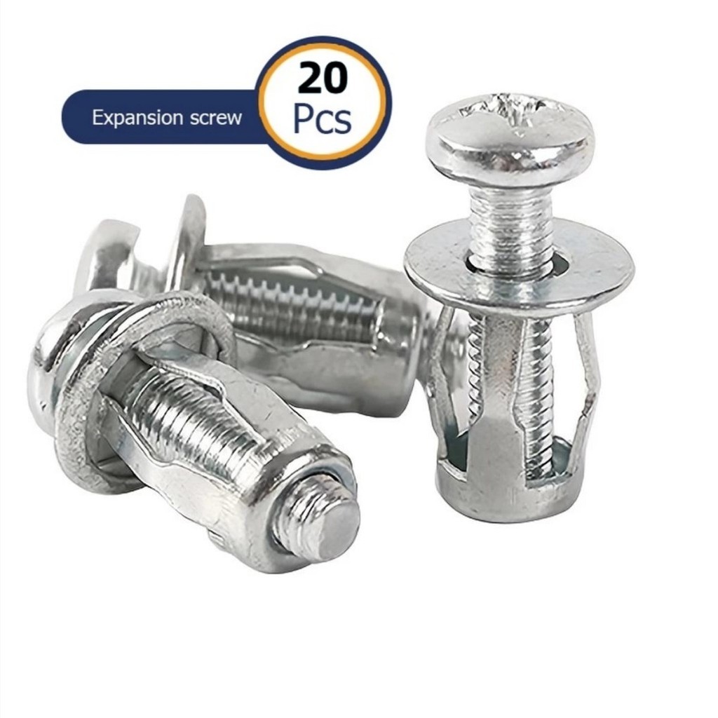 20 PCS Bộ Đai Ốc Kim Loại m4 m5 m6 m8 Mở Rộng Đai Ốc Vít Cố Định Tường Khô - Dụng Cụ Neo FE123