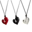 Vòng cổ mặt dây chuyền hình trái tim FUJIOU, Dây rút lãng mạn Thời trang Choker, Dây chuyền áo len không đều cổ điển thẩm mỹ dành cho nữ