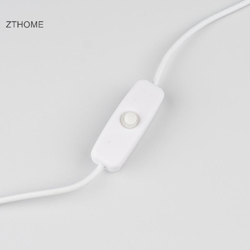Dây cấp nguồn công tắc ZTHOME 5V 1M / 1.5M USB Nam sang 2 lõi Cáp kết nối 501 Nút BẬT TẮT 2A cho dải đèn LED Bóng đèn HOT