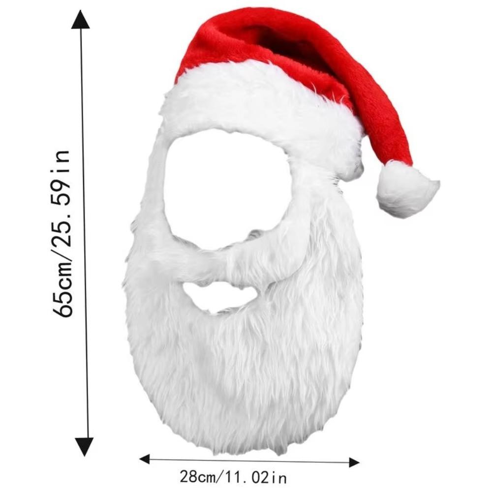 Mũ và Râu Ông Già Noel YMIFI Màu Đỏ Râu Trắng, Phù Hợp Cho cosplay Hoặc Trang Phục Giáng Sinh Cho Cả Trẻ Em Và Người Lớn