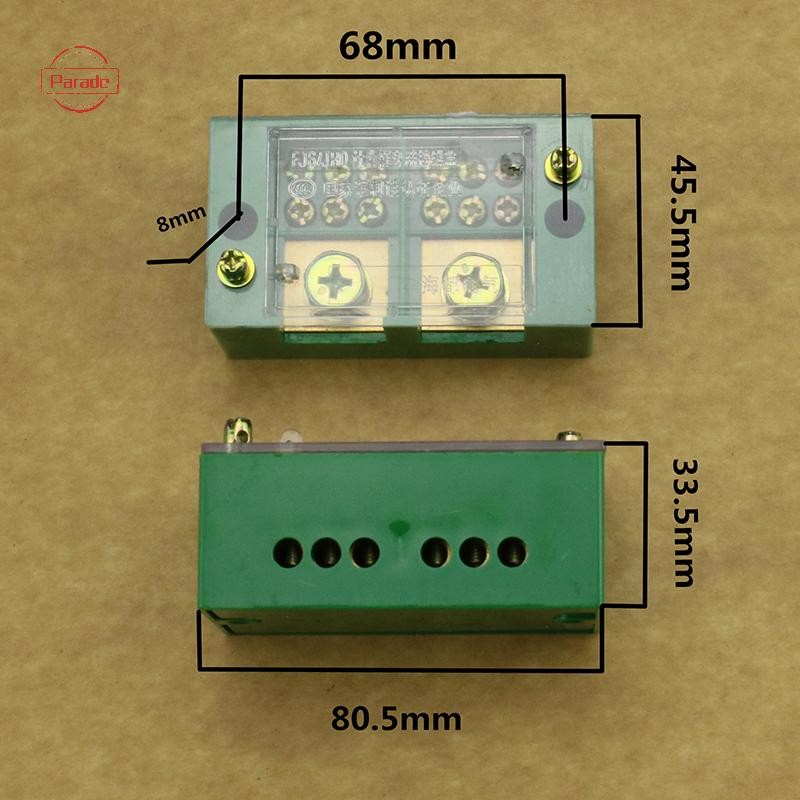 Hộp đầu cuối dây diễu hành Một pha 2-IN 6 / 8-OUT FJ6 / JHD Khối đầu cuối kết nối dây gia đình VN