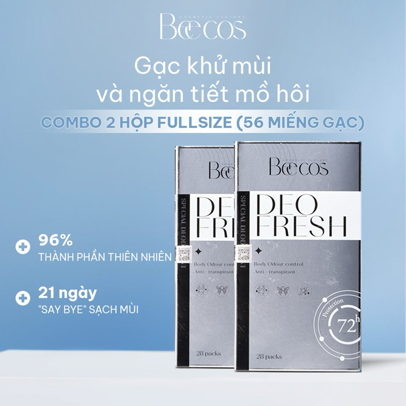 [Chính Hãng] Combo 56 Gạc lau khử mùi và ngăn tiết mồ hôi + Serum khử thâm, dưỡng trắng nách