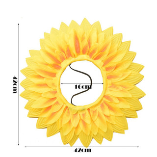 [COD] Đạo cụ NEATDWELL - Mũ đội đầu hoa hướng dương 42cm, chất lượng cao, phù hợp cho các buổi lễ hội và khiêu vũ