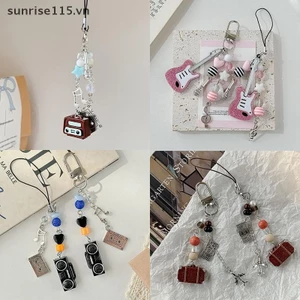 Ssvn Y2K Điện Thoại Charm Màu Hồng Móc Khóa Mặt Dây Chuyền Túi Dây Xích Điện Thoại Phụ Kiện Dễ Thương Cho Bé Gái Nữ Trang Sức.
