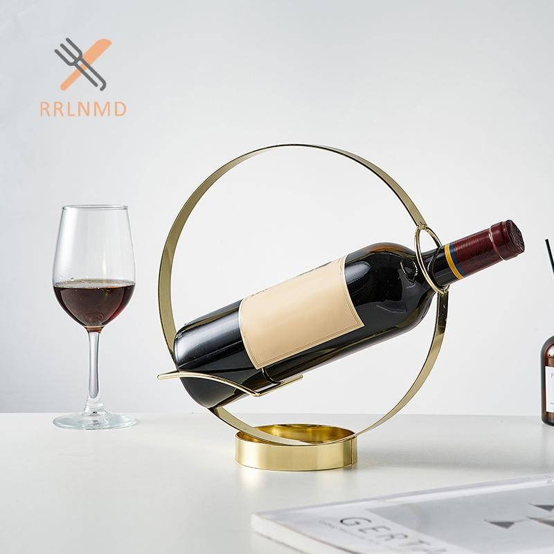 Rrlnmd Sáng Tạo Kim Loại Giá Đựng Rượu Vintage Chai Rượu Và Giá Đỡ Kính Thanh Trang Trí Nhà Cửa Trưng Bày Giá Đỡ MỚI