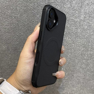 Ốp điện thoại mờ bằng sợi Kevlar sang trọng tương thích với iPhone 12 13 14 15 16 Pro Max 14Plus 15Plus 16Plus 11 ProMax với cảm giác cao cấp từ tính bìa lưng cứng bốn góc chống rơi