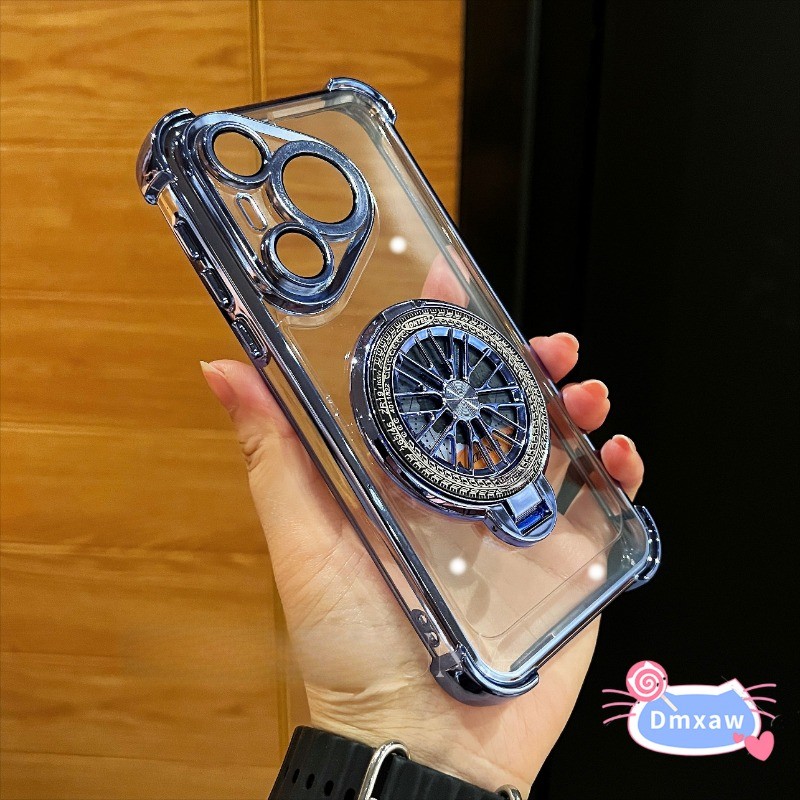Ốp lưng chống sốc xoay thời trang cho Xiaomi 15 Ultra 14T Pro Redmi K80 Pro Note 14 Pro Plus 5G 4G Turbo 4 Poco X7 Pro Vỏ mềm trong suốt
