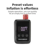 Rockbros Máy Bơm Mini Điện Có Đồng Hồ Đo 150PSI Nhẹ AV / FV Sạc Nhanh Hợp Kim Nhôm Xe Đạp Điện Nhỏ Máy Bơm Không Khí MTB Xe Đạp Đường Bộ Phụ Kiện — ảnh 6