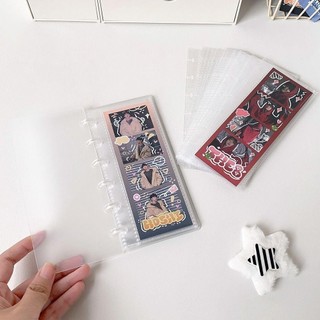 Album Ảnh WEAVELYF, Hộp Đựng Photocards Lá Rời Trong Suốt, Sổ Lưu Trữ Hóa Đơn Lỗ Nấm Dọc